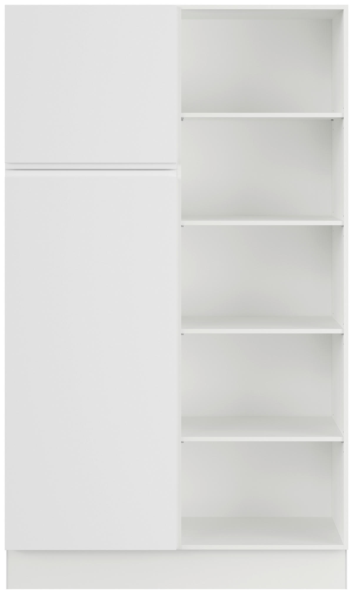 MEHRZWECKSCHRANK 120/206,2/58 cm  in Weiß  - Weiß, Basics, Holzwerkstoff (120/206,2/58cm) - Impuls