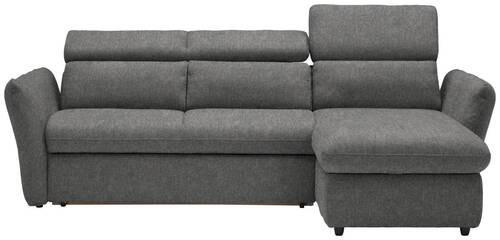 ECKSOFA in Mikrofaser Anthrazit  240/172 cm  - Anthrazit/Schwarz, Design, Kunststoff/Textil (240/172cm) - Stylife