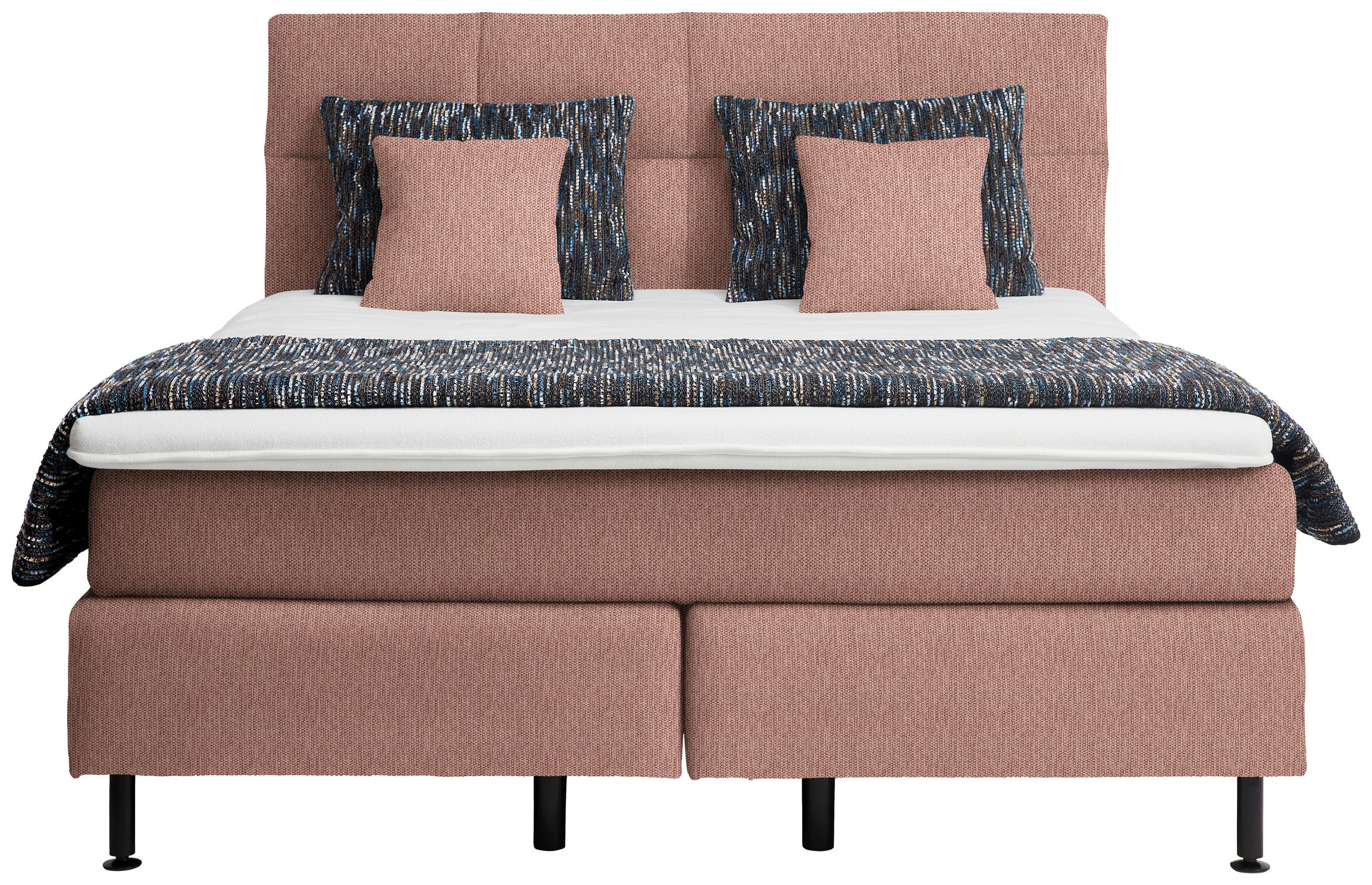 BOXSPRINGBETT 180/200 cm  in Rostfarben  - Rostfarben/Schwarz, Design, Kunststoff/Textil (180/200cm) - Beldomo - Sleep