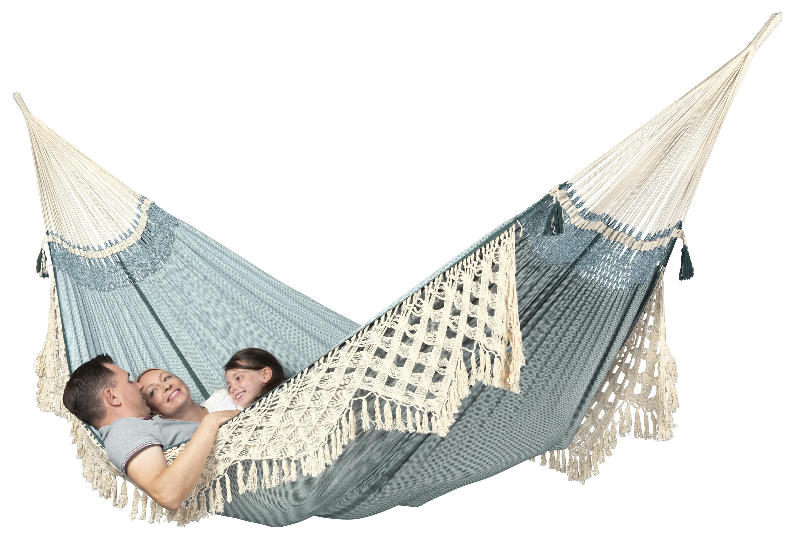 HÄNGEMATTE kingsize org.cotton  - Hellblau, KONVENTIONELL, Textil (180/400cm) - La Siesta