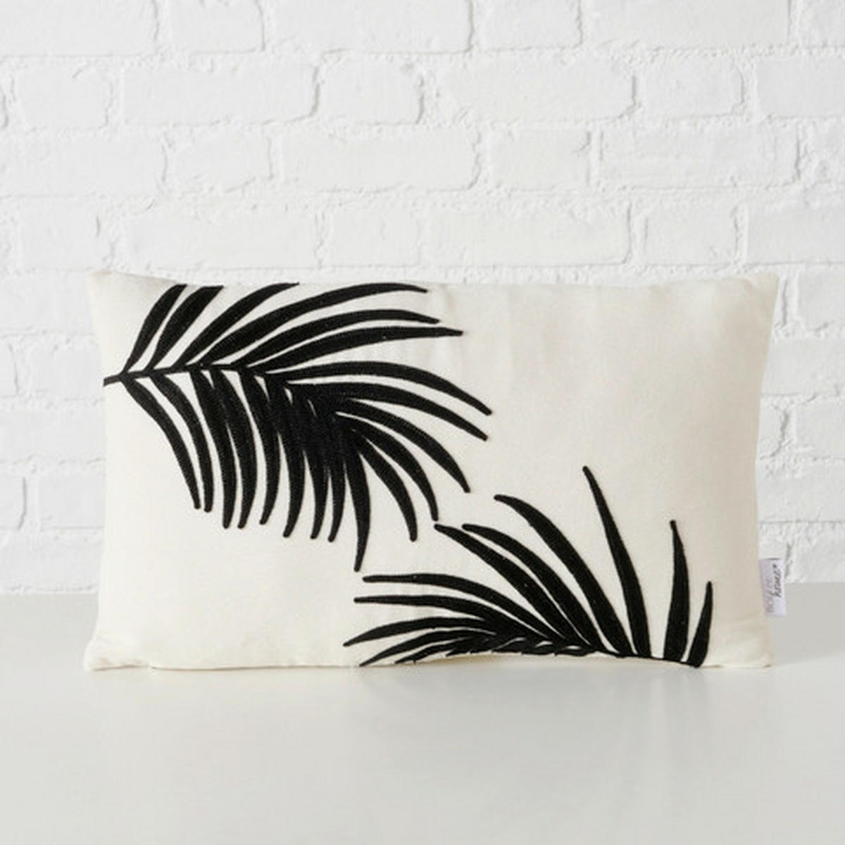 ZIERKISSEN  - Creme/Schwarz, Basics, Textil (50/30/10cm) - Boltze Home