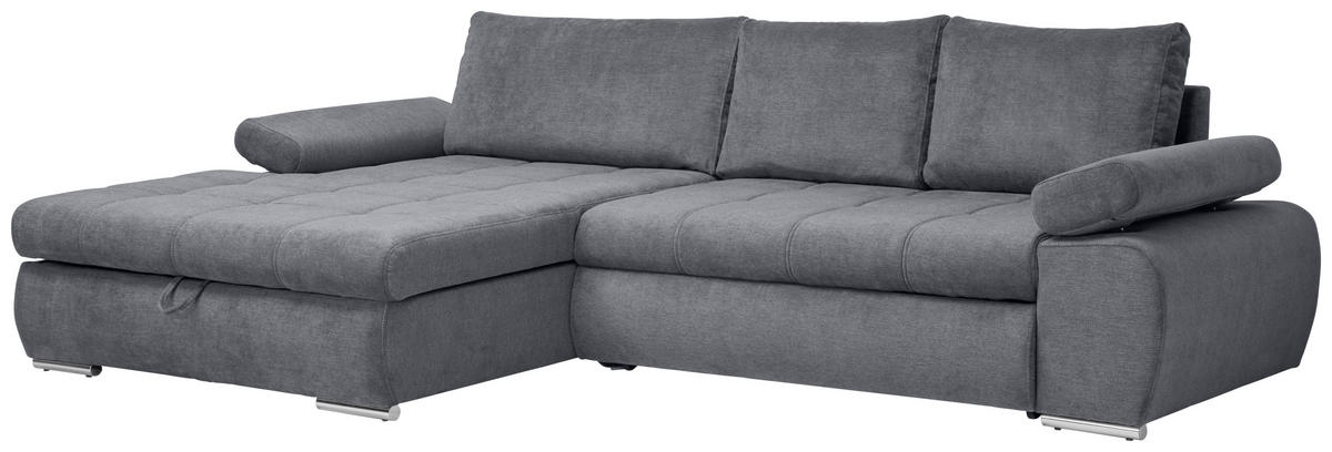 KUTNA GARNITURA tekstil  siva   - bijela/siva, Design, tekstil/plastika (173/294cm) - Carryhome