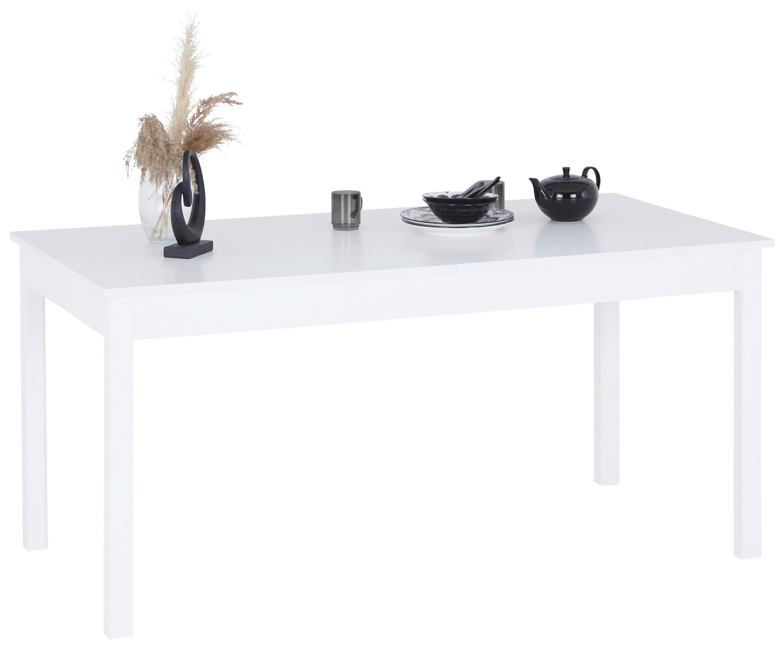 Milino Esstisch Weiß 160-230x76x80 cm