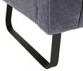 SITZBANK 195/89/75 cm Flachgewebe Dunkelgrau Metall  - Dunkelgrau/Schwarz, Design, Textil/Metall (195/89/75cm) - Novel