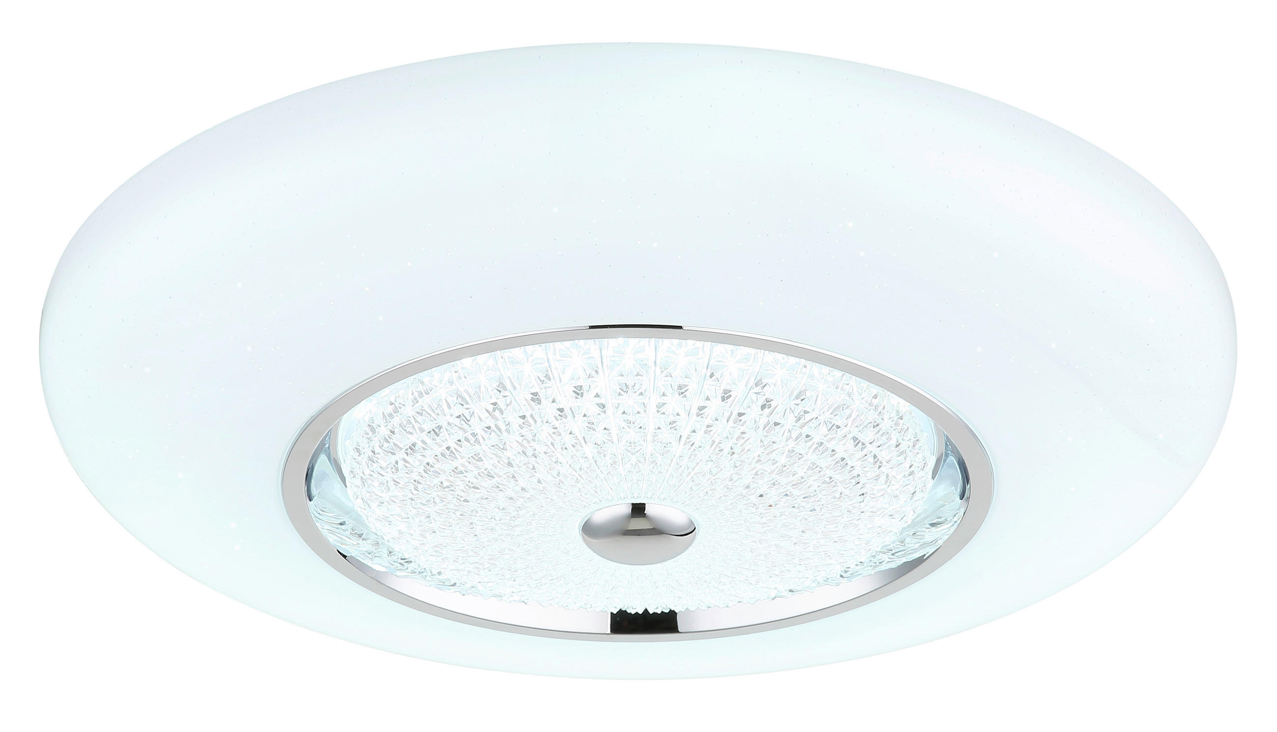 LED-DECKENLEUCHTE 59/12 cm   - Klar/Chromfarben, Design, Kunststoff/Metall (59/12cm) - Globo