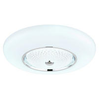 LED-DECKENLEUCHTE 59/12 cm   - Klar/Chromfarben, Design, Kunststoff/Metall (59/12cm) - Globo