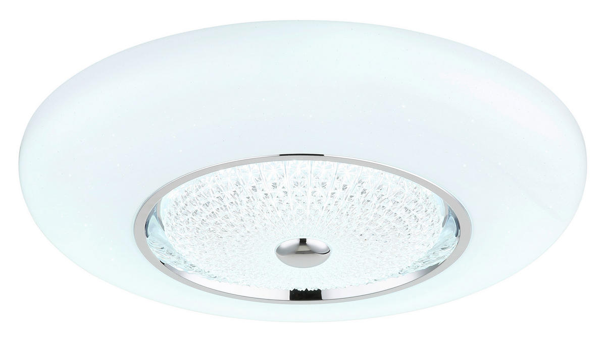 LED-DECKENLEUCHTE 59/12 cm   - Klar/Chromfarben, Design, Kunststoff/Metall (59/12cm) - Globo