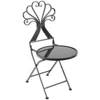 GARTENSTUHL - Schwarz, KONVENTIONELL, Metall (41,5cm) - Ambia Home