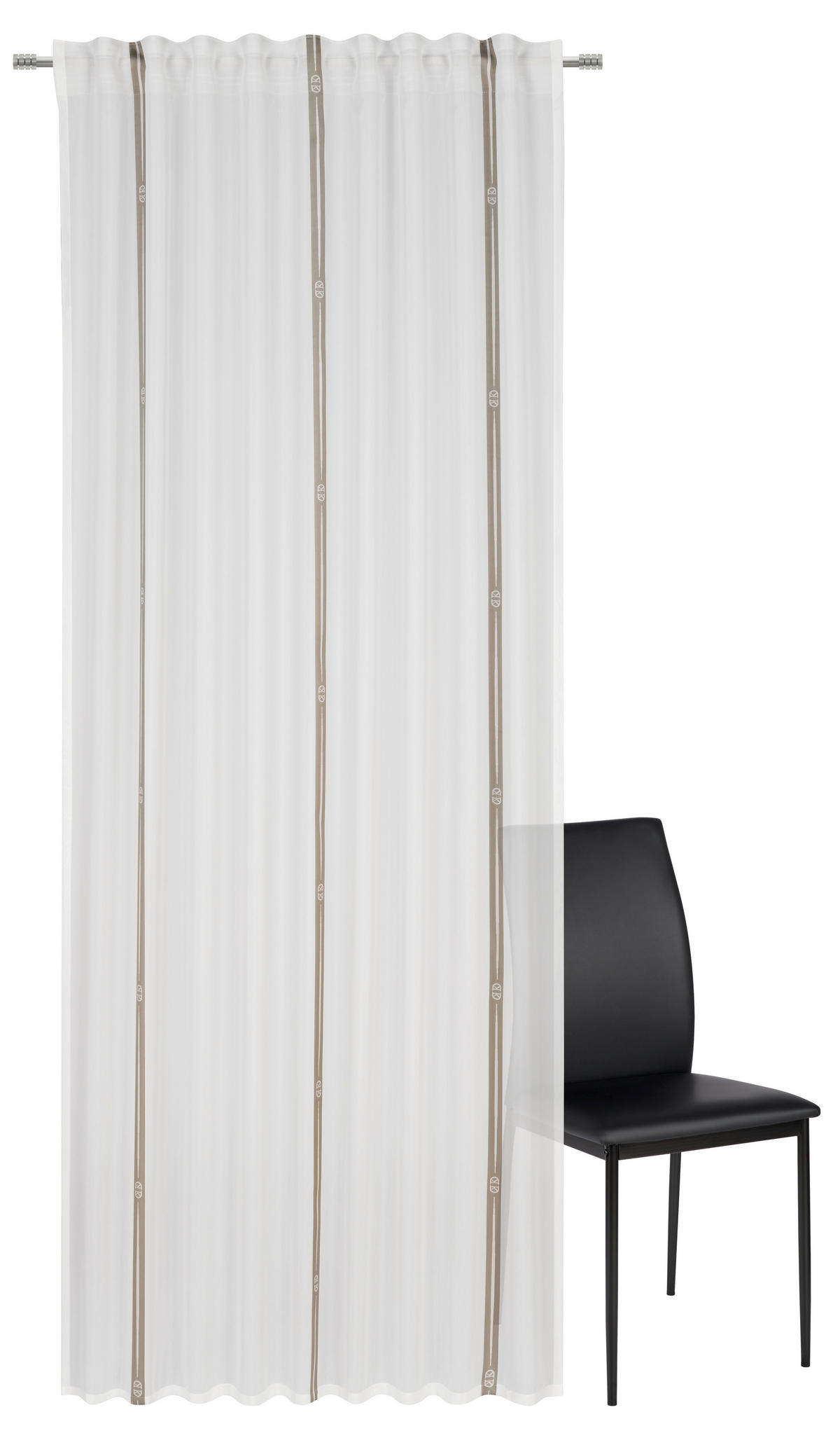 FERTIGVORHANG halbtransparent  - Taupe, Design, Textil (140/260cm) - Dieter Knoll