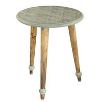 BEISTELLTISCH in Holz  - Naturfarben/Mintgrün, Natur, Holz (40/45cm)