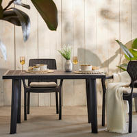 GARTENTISCH Kunststoff Anthrazit rechteckig  - Anthrazit, KONVENTIONELL, Kunststoff (126/76/72cm)