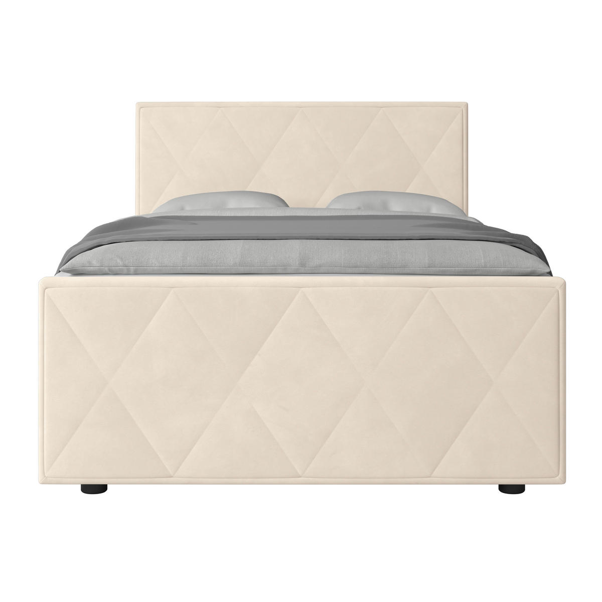 BOXSPRINGBETT 140/200 cm  in Weiss  - Weiss, Modern, Holz/Kunststoff (140/200cm) - MID.YOU