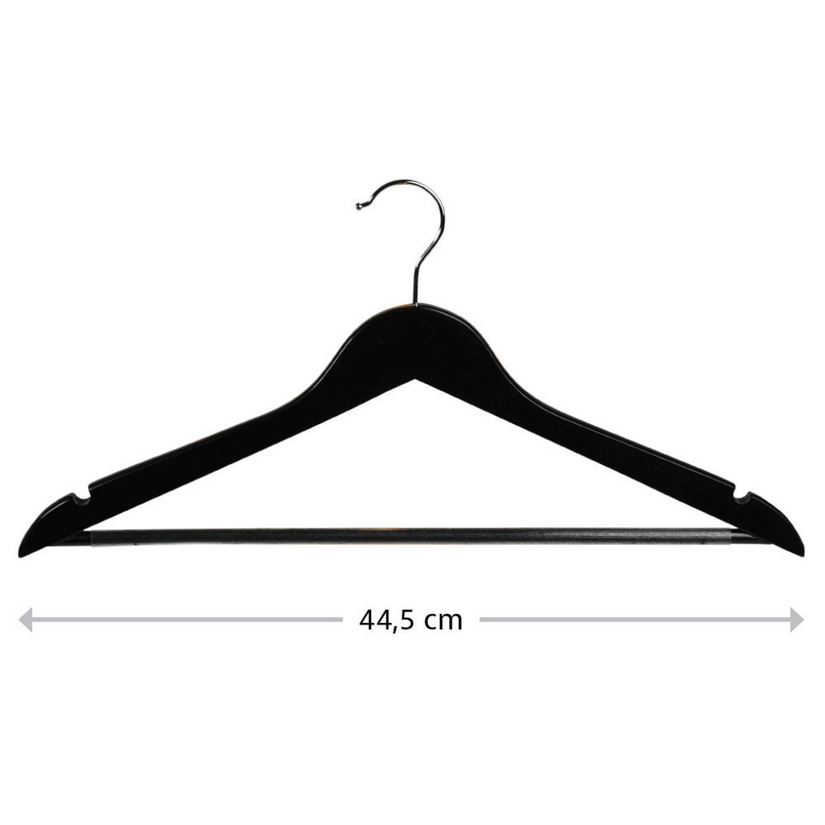 KLEIDERBÜGEL Holz  - Schwarz, Basics, Holz (44.5/10/1,2cm) - Kesper