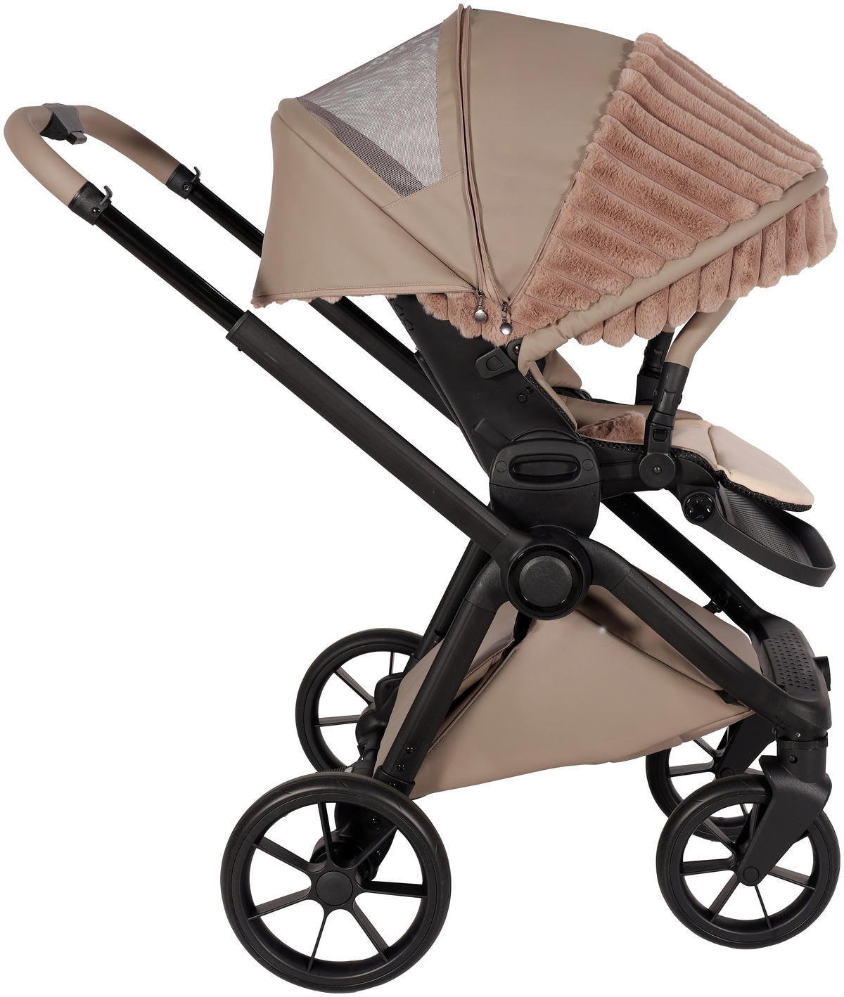 BARNVAGNSSET Facetty  - cappuccino/svart, Design, metall/textil (104,5/62/94cm) - Jimmylee