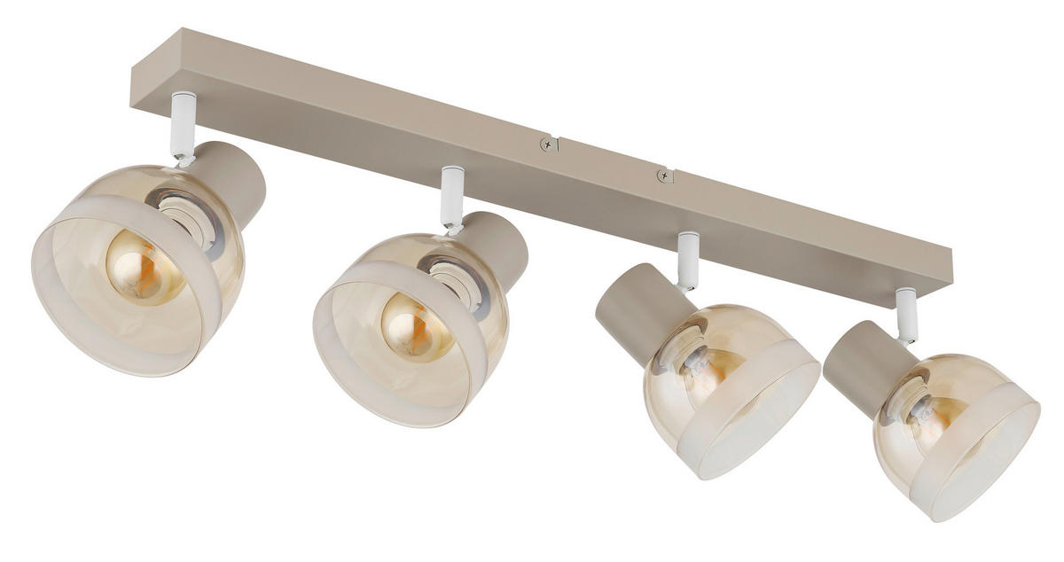STRAHLER Kairo 56/10/14 cm  - Sandfarben/Orange, Design, Glas/Metall (56/10/14cm) - Globo