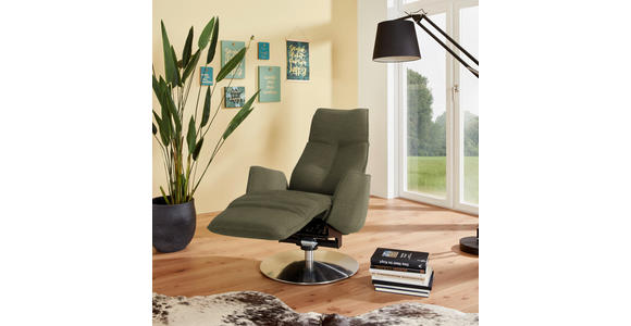 RELAXSESSEL in Textil Olivgrün  - Anthrazit/Olivgrün, Design, Textil/Metall (71/114/84cm) - Johann Jakob