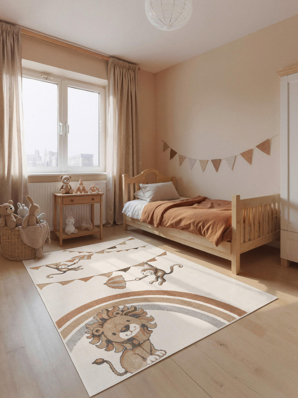 KINDERTEPPICH 120/170 cm Boho Kids Affe  - Hellbraun/Multicolor, Basics, Kunststoff (120/170cm) - Villeroy & Boch