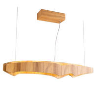 Lampă Suspendată Cu Led 100/9/100 cm  - culoare lemn tec, Natur, plastic/lemn (100/9/100cm) - Elstead Lighting