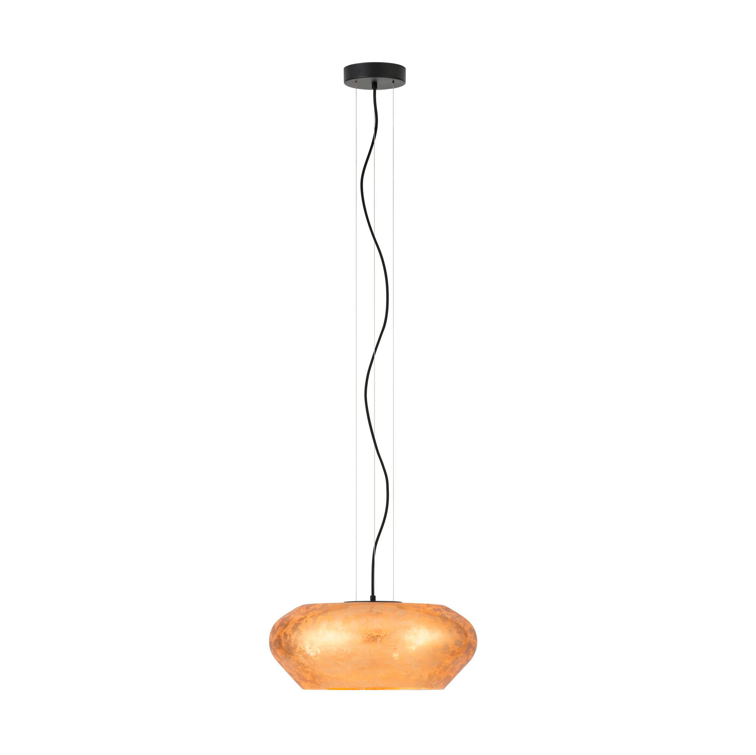 LUSTRĂ 50/150 cm  - auriu/negru, Trend, sticlă/metal (50/150cm)