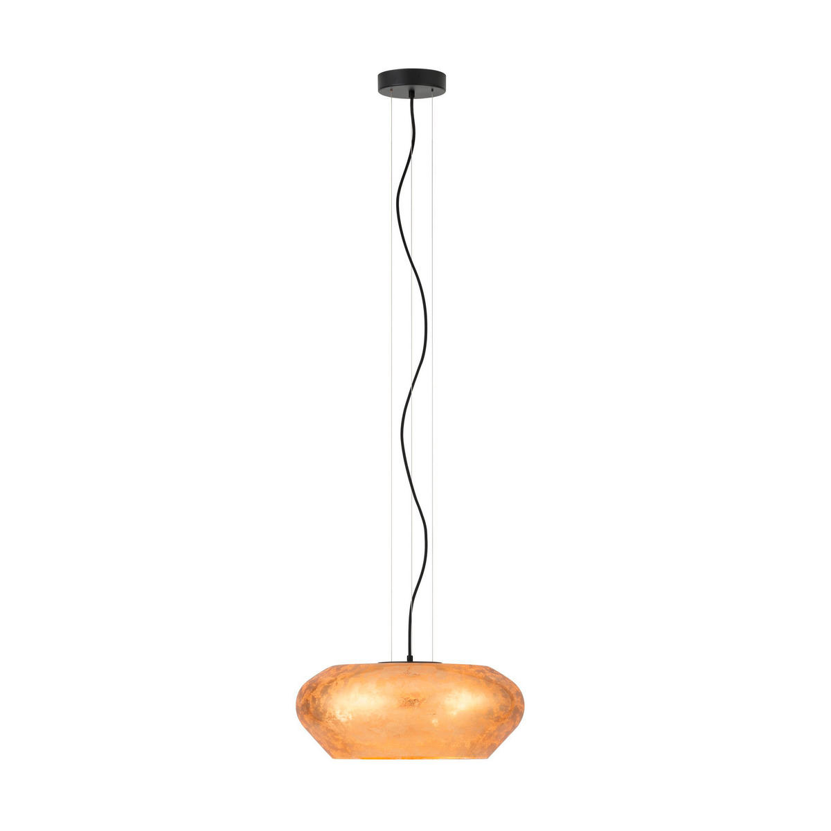 VISEČA SVETILKA  Priorat      50/150 cm     20 W E27 - zlate barve/črna, Trend, kovina/steklo (50/150cm)