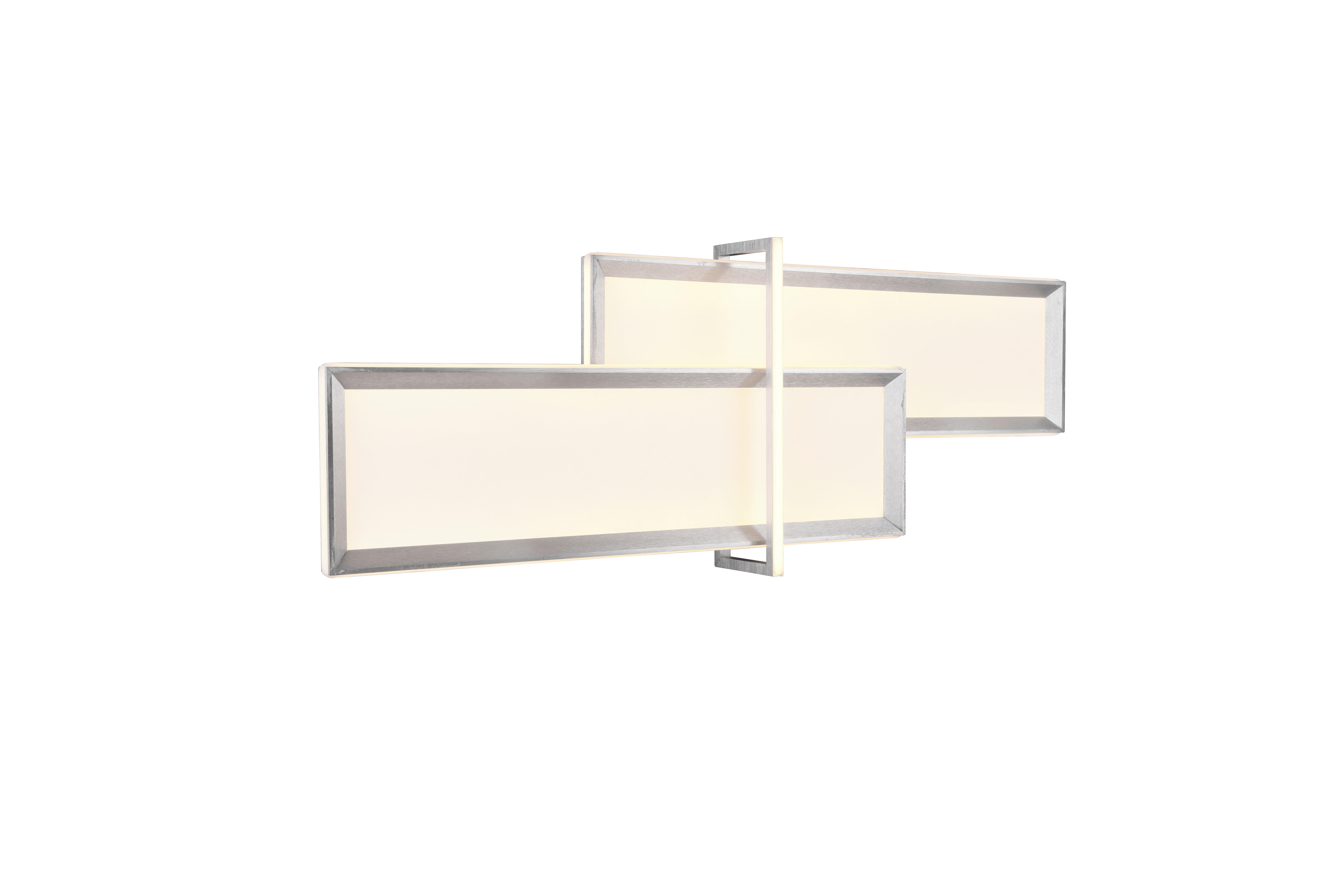 LED-DECKENLEUCHTE Charleston 101/12,5/38 cm   - Weiß/Grau, Design, Kunststoff/Metall (101/12,5/38cm) - Trio Leuchten