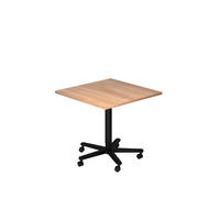 STEHTISCH 80/80/72-114 cm  - Nussbaumfarben/Schwarz, KONVENTIONELL, Holzwerkstoff/Metall (80/80/72-114cm) - Venda