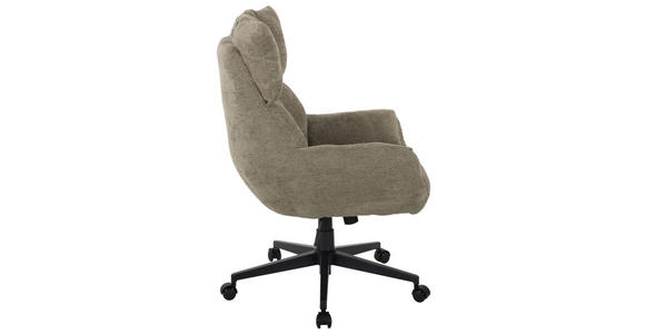 CHEFSESSEL Webstoff Schwarz, Salbeigrün  - Salbeigrün/Schwarz, KONVENTIONELL, Kunststoff/Textil (74/95-101/74cm) - Venda