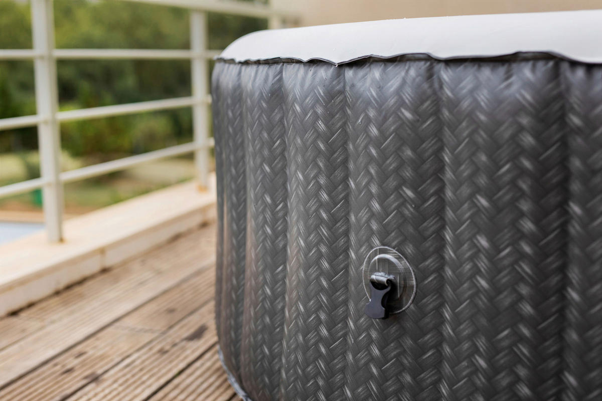 WHIRLPOOL MSPA COMFORT OTTOMAN 204/70 cm  - Anthrazit/Weiß, KONVENTIONELL, Kunststoff (204/70cm) - Atrigo