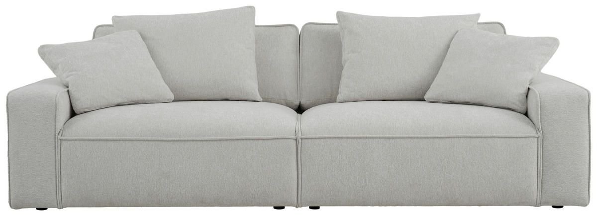 3-SITS SOFFA i ljusgrå  - ljusgrå/svart, Klassisk, metall/trä (246/78/111cm) - Novel