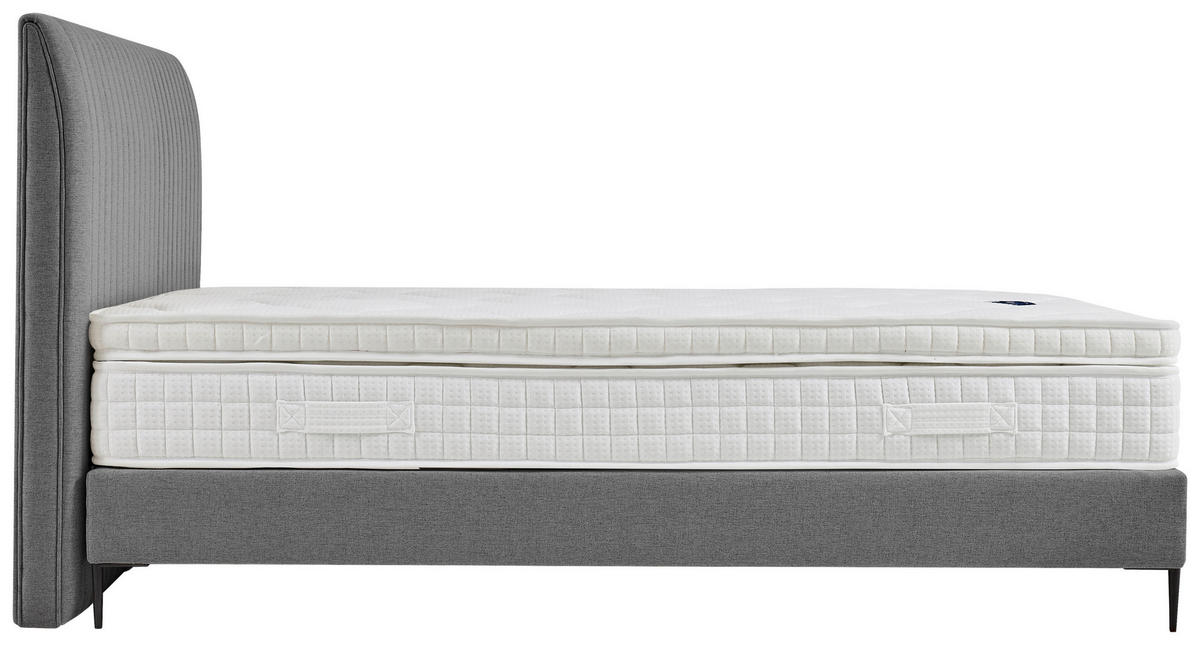 POSTEL BOXSPRING, 180/200 cm, šedá - šedá/černá, Moderní, kov/kompozitní dřevo (180/200cm) - MID.YOU