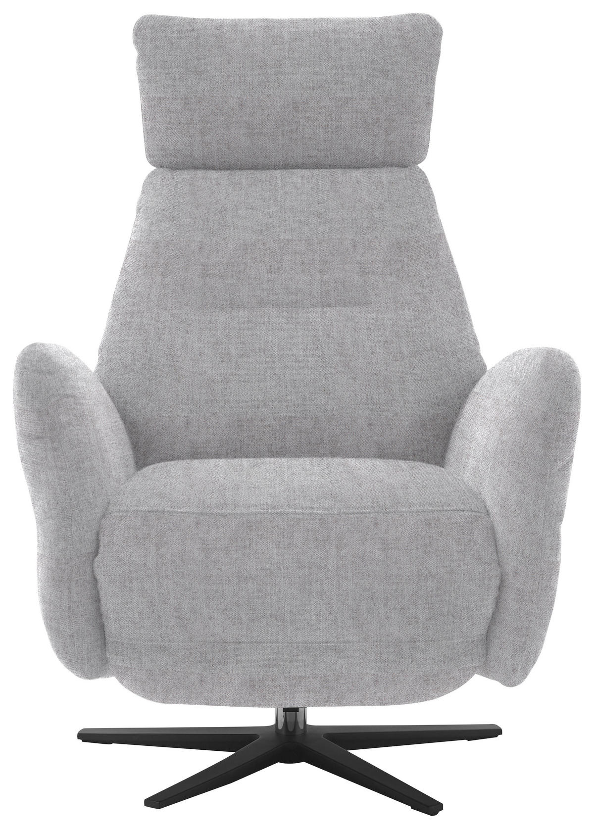 RELAXSESSEL in Textil Hellgrau  - Hellgrau/Schwarz, Design, Textil/Metall (78/113/90cm) - Dieter Knoll