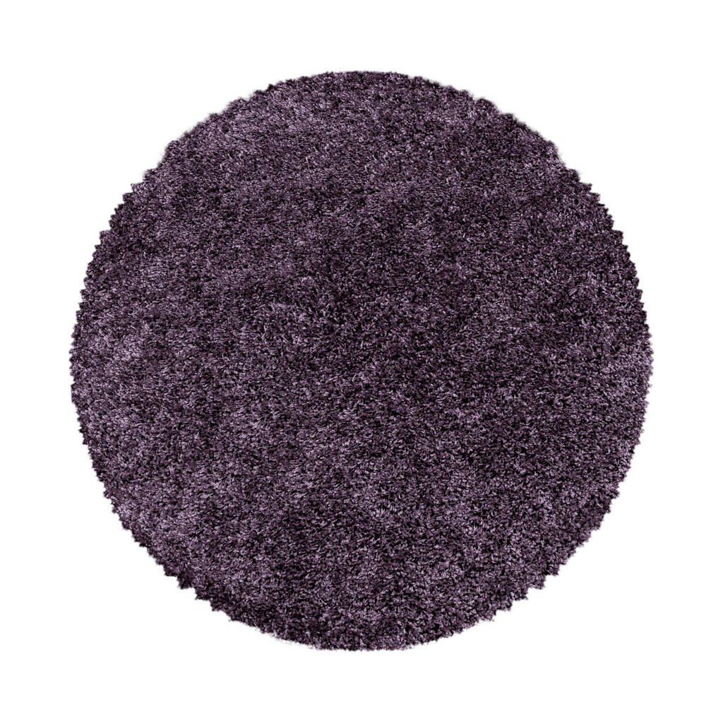 Hochflor Teppich Violett Naturfaser Sydney Ø 80 Cm