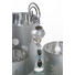 Teelichthalter Set mit Deko 4-teilig - Silberfarben, Kunststoff/Metall (20/12cm)