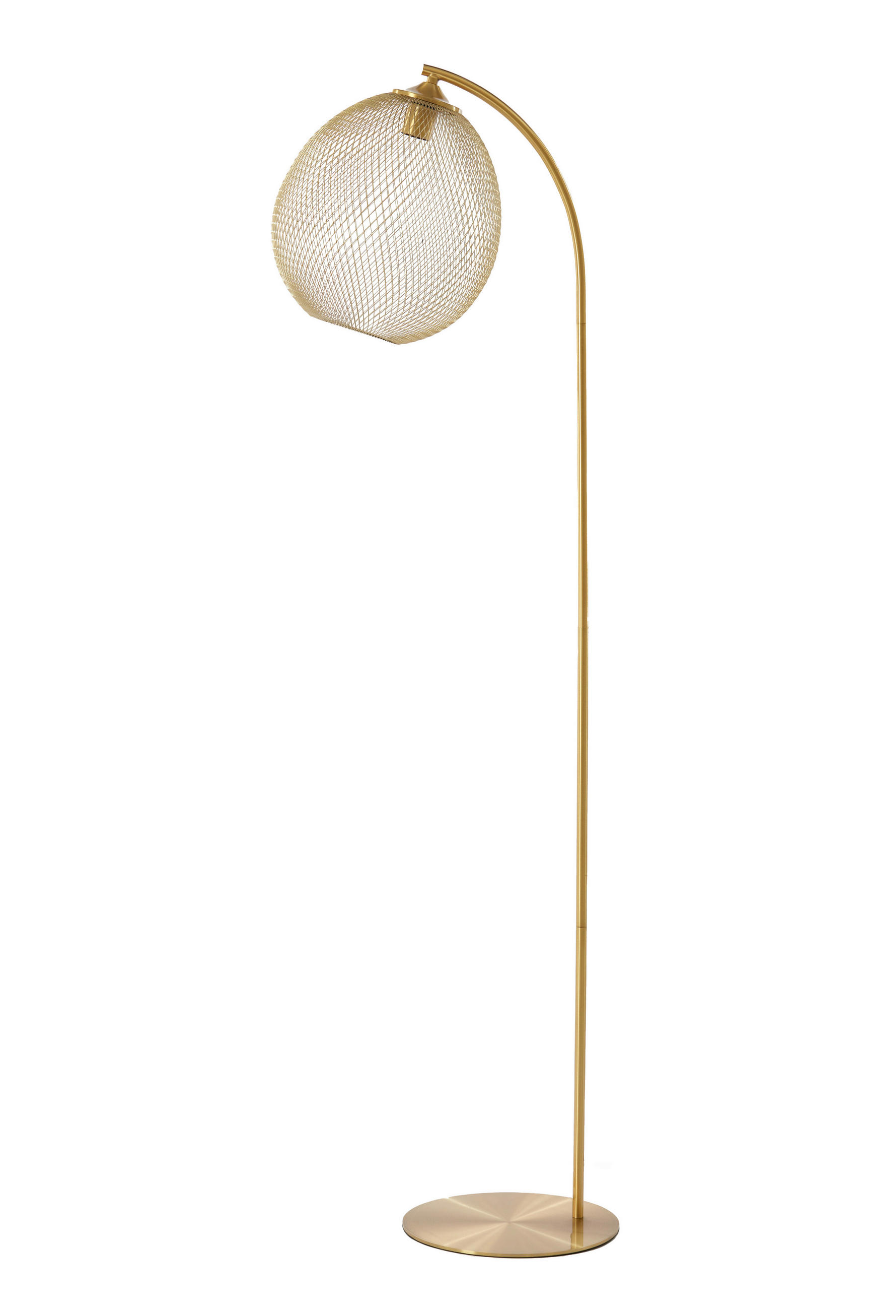 STEHLEUCHTE Moroc 30/160 cm   - Goldfarben, Design, Kunststoff/Metall (30/160cm) - Light & Living