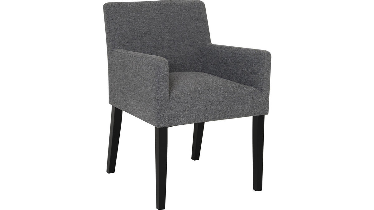 STOL  - svart/grå, Design, trä/textil (62/83,5/56,50cm) - Best Price