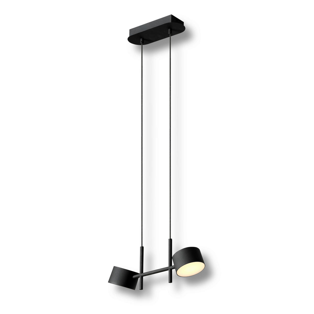LED-PENDELLEUCHTE 42,5/10/150 cm  - Schwarz, Design, Kunststoff/Metall (42,5/10/150cm) - Osram
