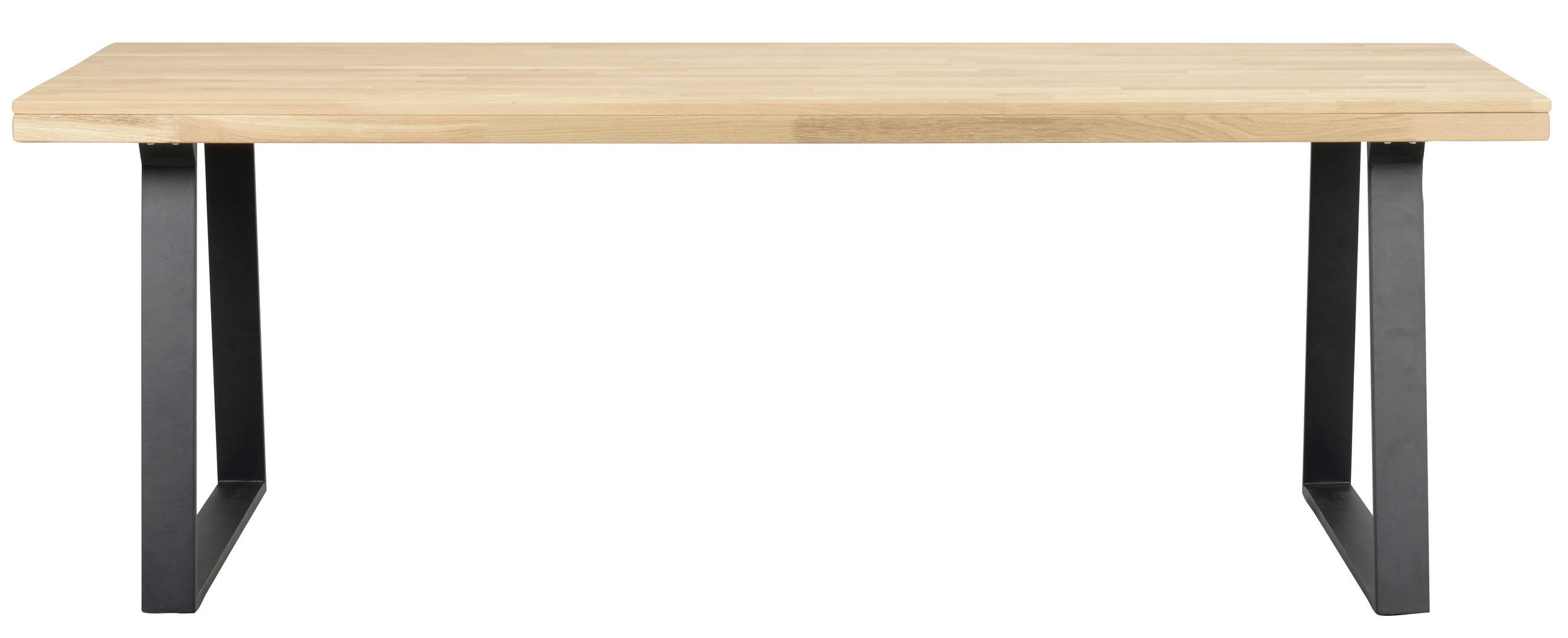 MATBORD i trä, metall 220/95/75 cm   - svart/ekfärgad, Klassisk, metall/trä (220/95/75cm) - Rowico