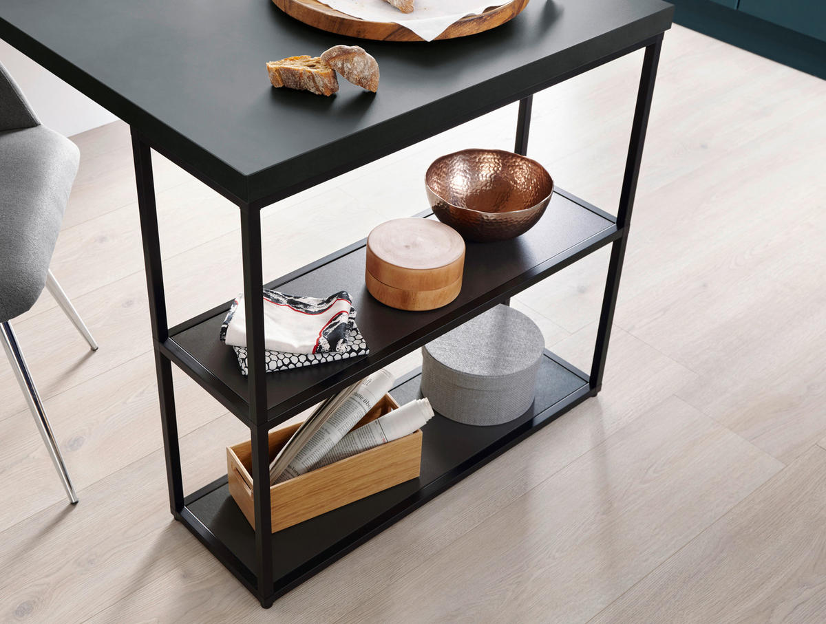 EINBAUKÜCHE SILVIA  - Dunkelblau, Design, Holzwerkstoff - Novel