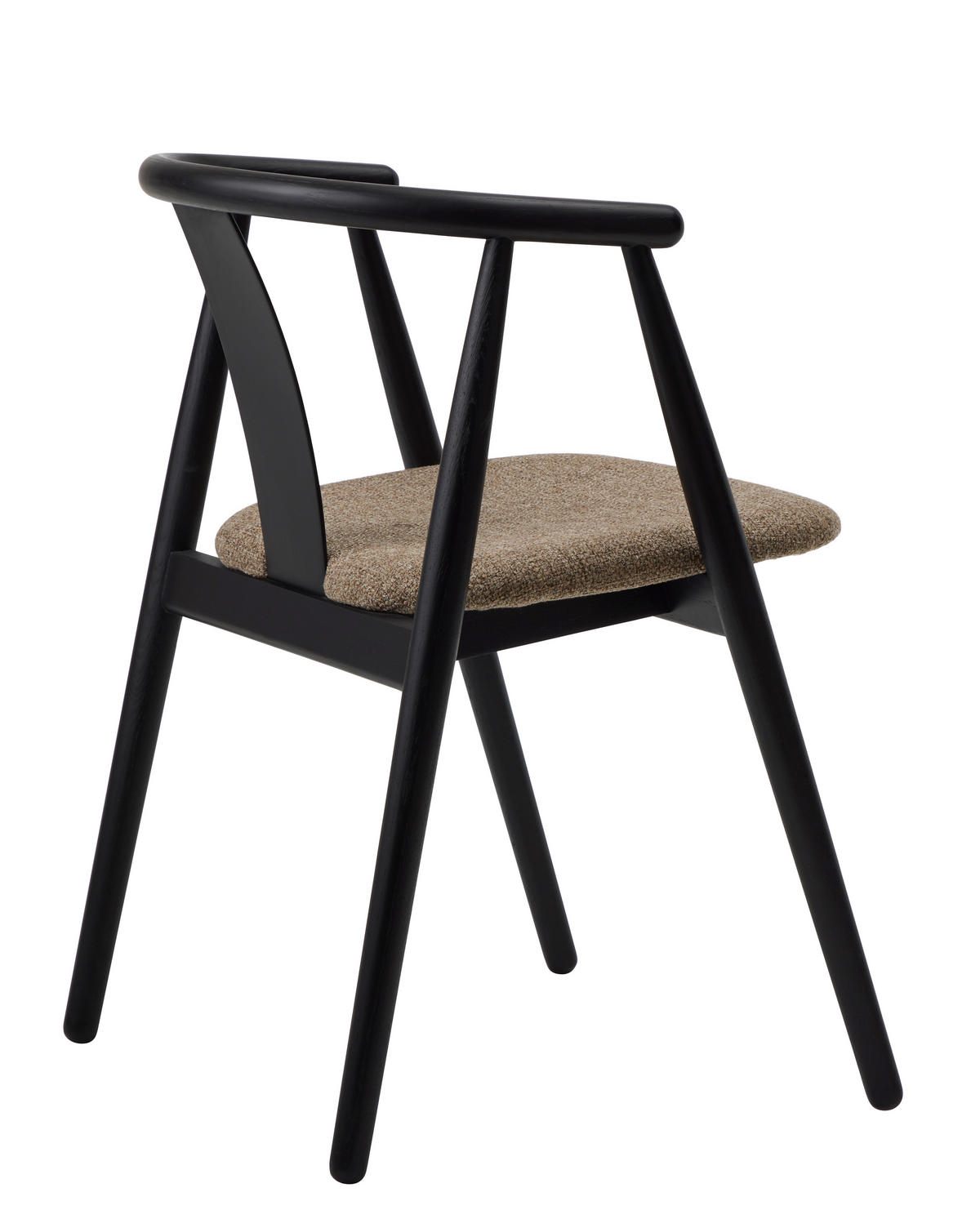 ARMLEHNSTUHL  in Webstoff  - Schwarz/Cappuccino, Basics, Holz/Textil (59/76,6/52cm) - Boxxx