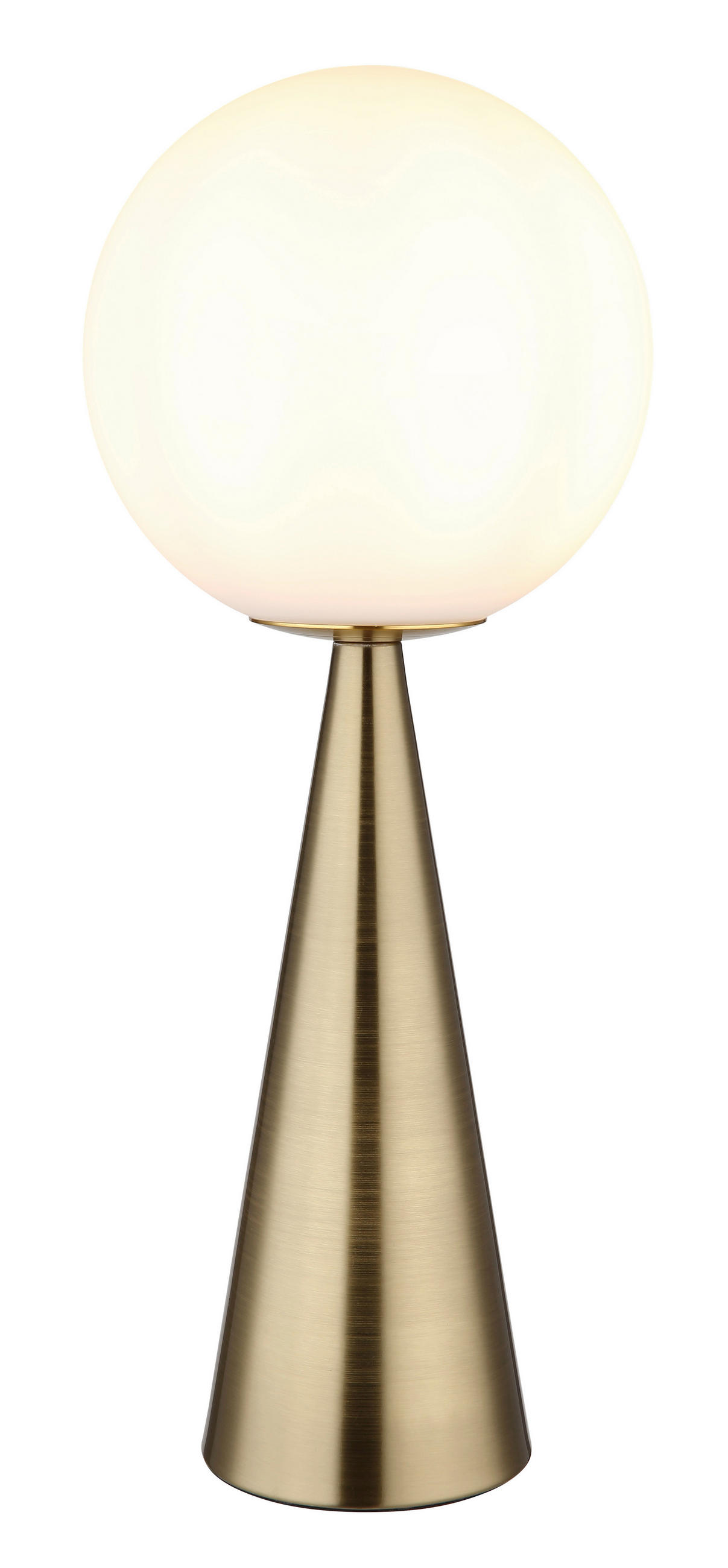 TISCHLEUCHTE - Messingfarben, Konventionell, Glas/Metall (20/49,5cm) - Globo