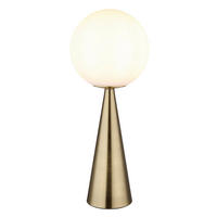 TISCHLEUCHTE - Messingfarben, Konventionell, Glas/Metall (20/49,5cm) - Globo