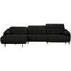 ECKSOFA  in Echtleder Dunkelgrau  165/313 cm  - Dunkelgrau/Schwarz, Design, Leder/Metall (165/313cm) - Belluti