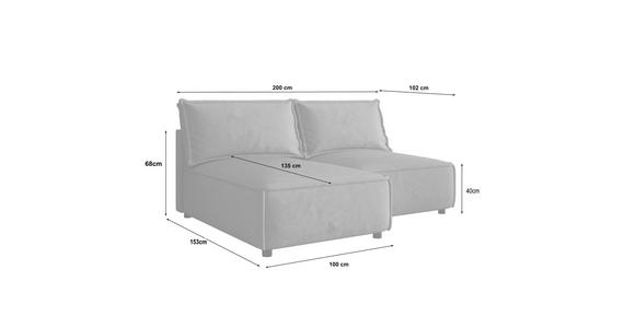 ECKSOFA Beige Webstoff Zierkissen, Rückenkissen, Rücken echt  - Beige/Schwarz, MODERN, Kunststoff/Textil (153/200cm) - Xora