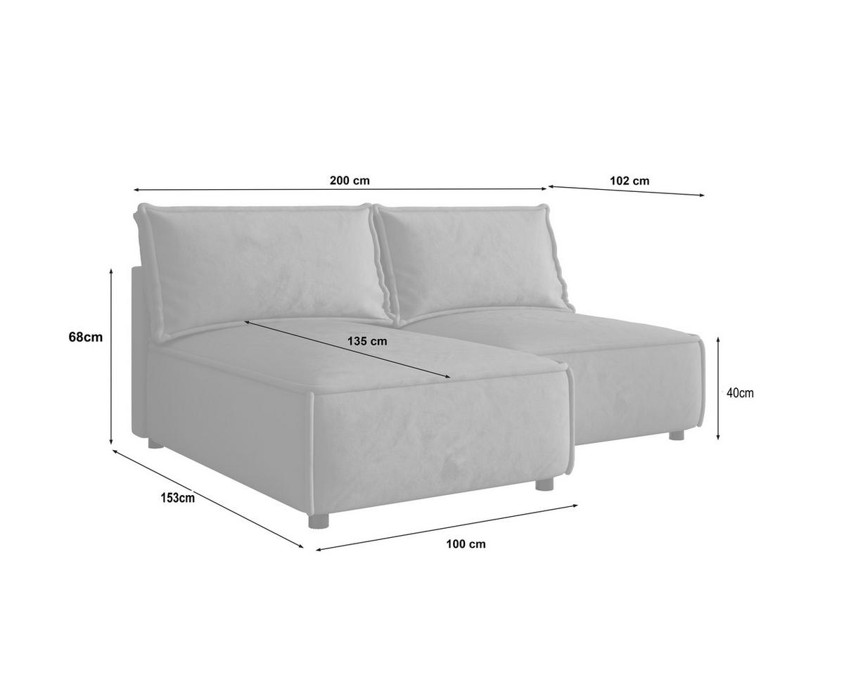 ECKSOFA Beige Webstoff Zierkissen, Rückenkissen, Rücken echt  - Beige/Schwarz, MODERN, Kunststoff/Textil (153/200cm) - Xora