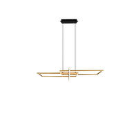 LED-HÄNGELEUCHTE Salinas 110/150/40 cm   - Messingfarben/Schwarz, Trend, Metall (110/150/40cm) - Trio Leuchten