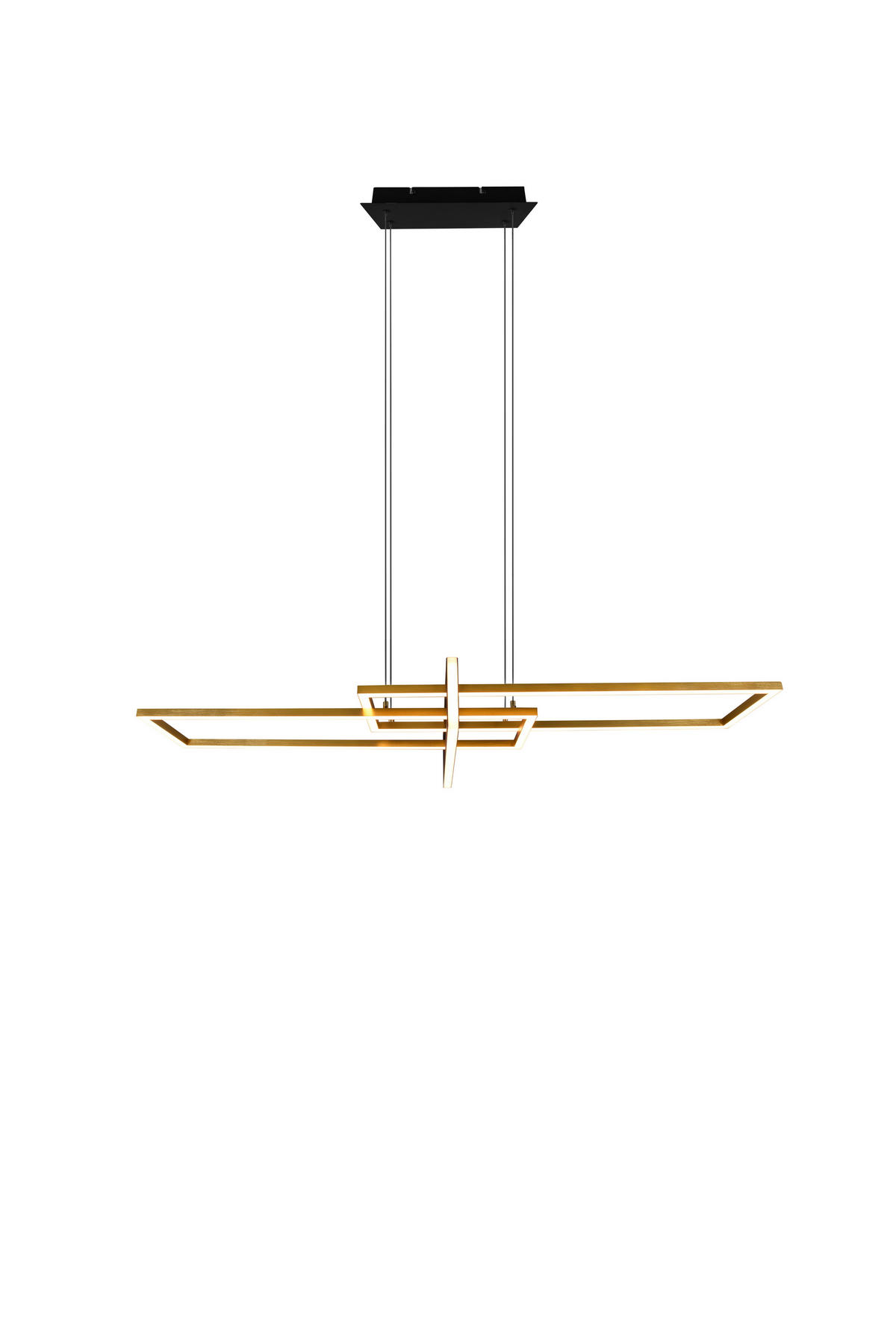 LED-HÄNGELEUCHTE Salinas 110/150/40 cm   - Messingfarben/Schwarz, Trend, Metall (110/150/40cm) - Trio Leuchten