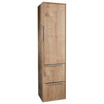 MIDISCHRANK 32,2/129/32,5 cm  - Chromfarben/Eichefarben, KONVENTIONELL, Glas/Holzwerkstoff (32,2/129/32,5cm) - Novel