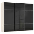 SCHWEBETÜRENSCHRANK  in Schwarz, Champagner  - Chromfarben/Champagner, KONVENTIONELL, Glas/Holzwerkstoff (242/223/68cm) - Novel