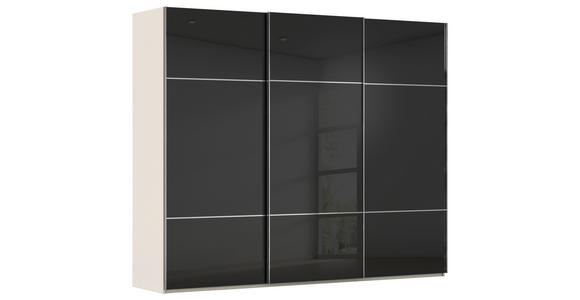 SCHWEBETÜRENSCHRANK in Schwarz, Champagner - Chromfarben/Champagner, KONVENTIONELL, Glas/Holzwerkstoff (242/223/68cm) - Novel