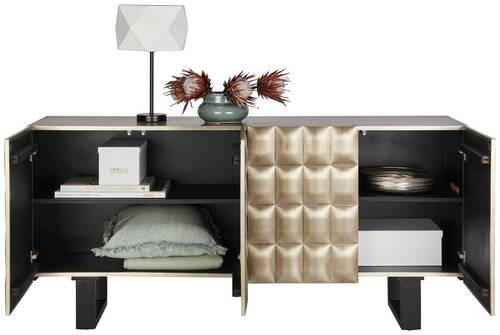 SIDEBOARD 170/80/40 cm  - silver/svart, Trend, metall/trämaterial (170/80/40cm) - Ambia Home